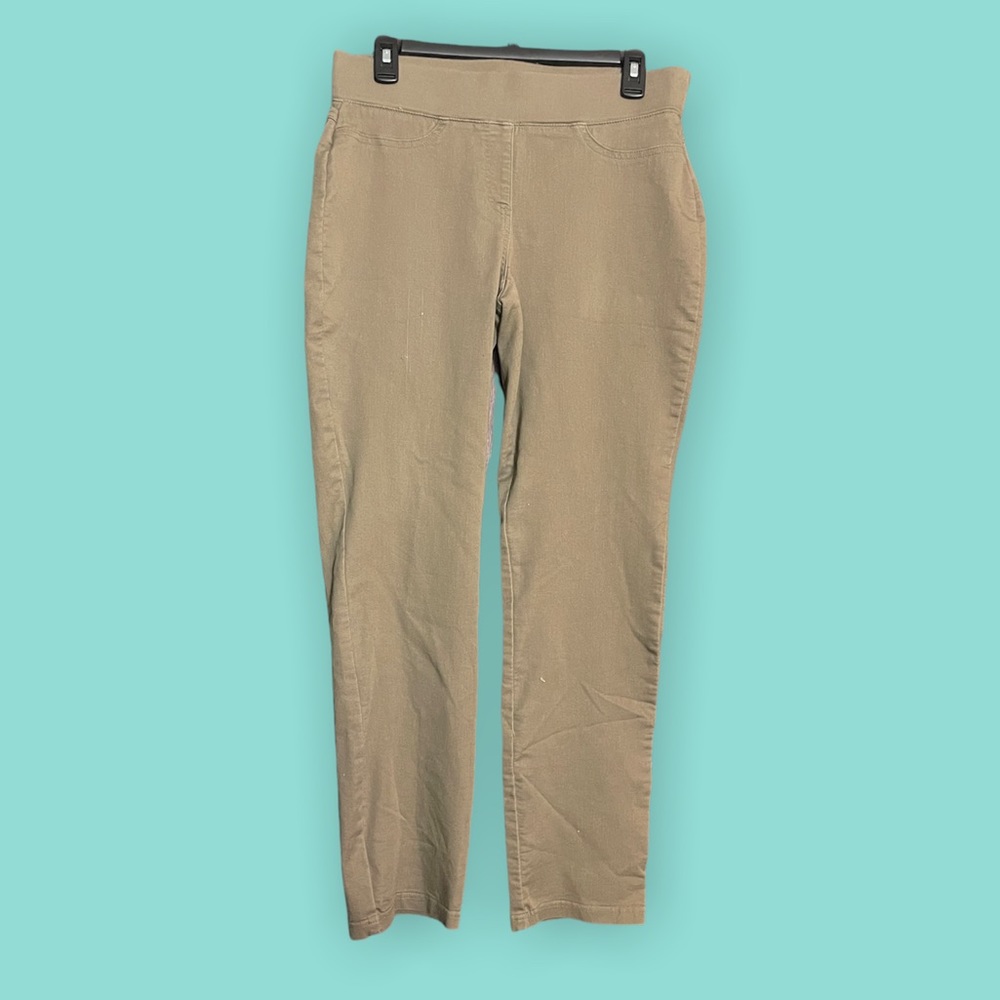 Women’s Dress Pants, Khaki Color with Stretch Waistband